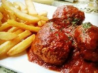 sortie Resto convivial "Le Jean Ester" Boulettes tomate / Steak haché photo de la sortie Resto convivial "Le Jean Ester" Boulettes tomate / Steak haché
